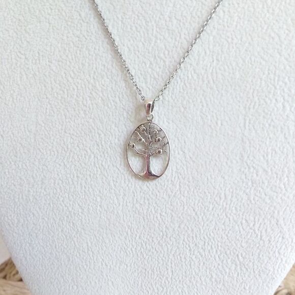 Tree of Life Sterling Silver Pendant Necklace and Chain - Picture 3 of 4